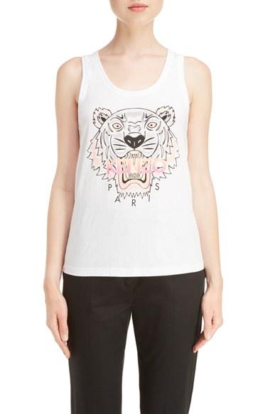Women's Kenzo Tiger Graphic Cotton Tank