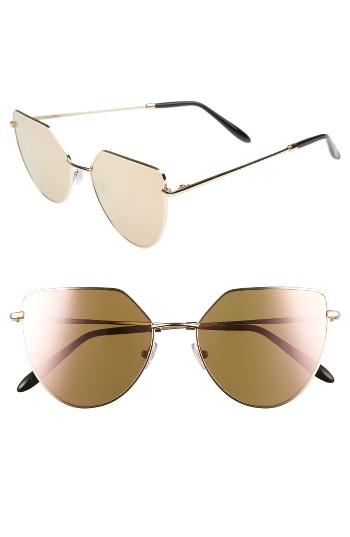 Women's Spektre Off Shore 1 54mm Retro Sunglasses - Rose Gold/ Rose Gold Mirror