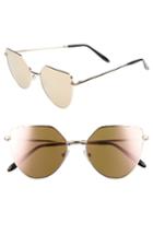 Women's Spektre Off Shore 1 54mm Retro Sunglasses - Rose Gold/ Rose Gold Mirror