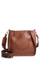 Stella Mccartney Perforated Logo Faux Leather Crossbody Bag - Brown