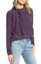 Women's Treasure & Bond Tie Neck Tunic, Size - Blue