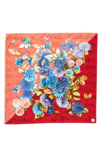 Women's Mantero Archivio N.12 Square Silk Scarf, Size - Blue