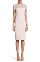 Women's Reem Acra Embellished Stretch Silk Sheath Dress
