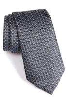 Men's Armani Collezioni Oval Silk Jacquard Tie, Size - Grey