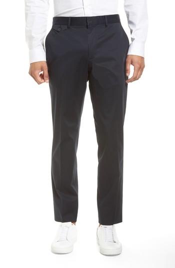 Men's Vince Officer Flat Front Chino Pants X 34 - Blue