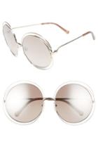Women's Chloe 62mm Oversize Sunglasses - Gold/ Clear Brown