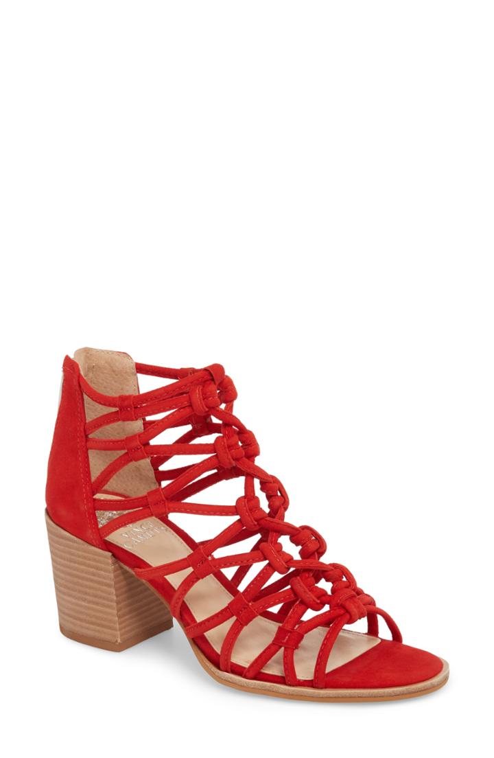 Women's Vince Camuto Karika Cage Sandal .5 M - Red