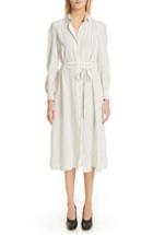 Women's Co Stripe Satin Shirtdress - Ivory