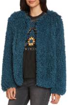 Women's Willow & Clay Shaggy Faux Fur Jacket - Green