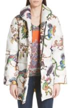 Women's Etro Lemur Print Down Puffer Coat Us / 44 It - White