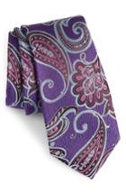 Men's Nordstrom Men's Shop Bennett Paisley Silk Tie, Size - Purple