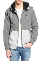 Men's Volcom Fleece Lined Zip Hoodie - Grey