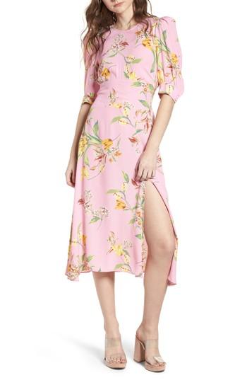 Women's Afrm Lala Midi Dress - Pink