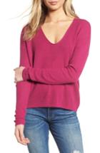 Women's Bp. Textured Stitch V-neck Pullover, Size - Pink