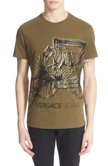 Men's Versace Jeans 'walking Tiger' Foil Print T-shirt