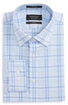 Men's Nordstrom Men's Shop Trim Fit Plaid Dress Shirt 32/33 - Blue