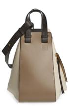 Loewe Medium Hammock Tricolor Leather Hobo - Brown