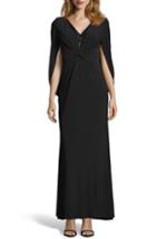 Women's Adrianna Papell Sequin Trim Jersey Gown - Black