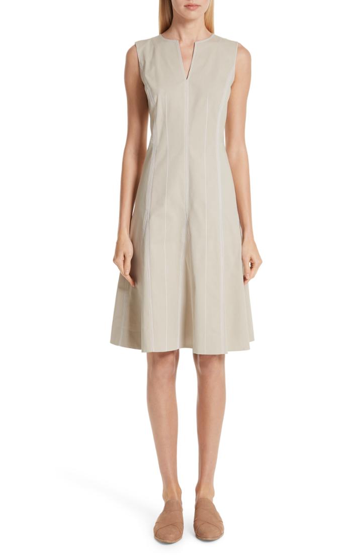 Women's Lafayette 148 New York Rochelle Fit & Flare Dress - Beige