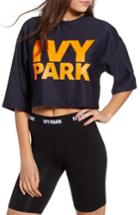 Women's Ivy Park Mesh Crop Tee, Size - Black
