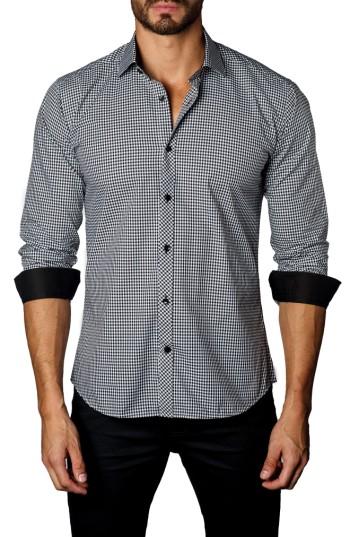 Men's Jared Lang Check Sport Shirt - Black