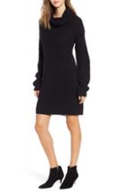Women's Bp. Cowl Neck Sweater Dress, Size - Black