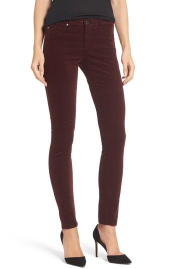 Women's Ag The Legging Super Skinny Corduroy Pants - Pink