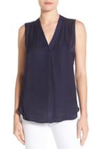 Women's Vince Camuto V-neck Rumple Blouse - Blue