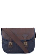 Men's Barbour Waxed Canvas Tarras Bag - Blue