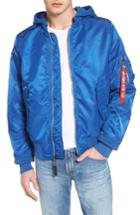 Men's Alpha Industries L-2b Natus Water Resistant Flight Jacket, Size - Blue