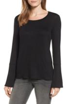 Women's Michael Stars Bell Sleeve Tee, Size - Black