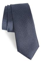 Men's Calibrate Heathered Solid Silk Tie, Size - Blue