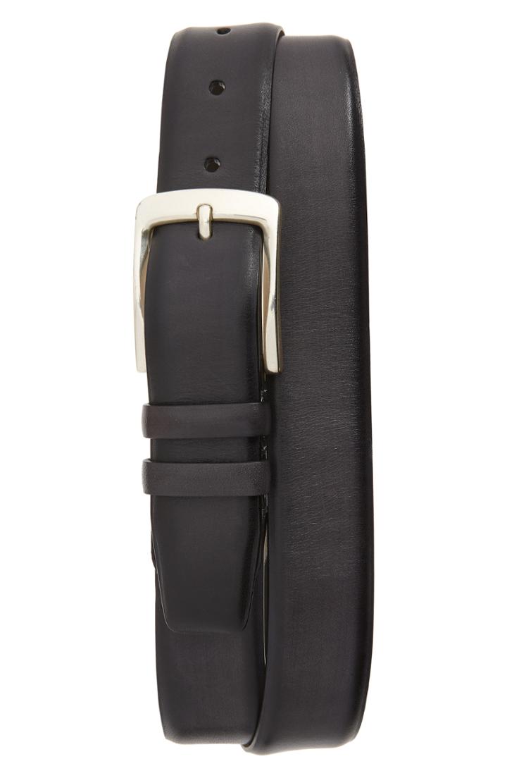 Men's Mezlan Rama Leather Belt - Grey