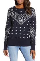 Women's Lucky Brand Bandana Intarsia Sweater - Blue
