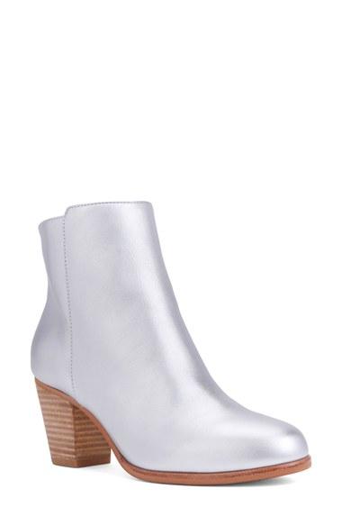 Women's Shoes Of Prey Block Heel Bootie A - Metallic