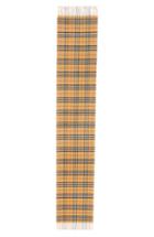 Women's Burberry Rainbow Stripe Vintage Check Cashmere Scarf, Size - Yellow