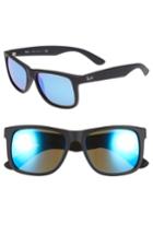 Women's Ray-ban Youngster 54mm Sunglasses - Black/ Green Mirror/ Blue