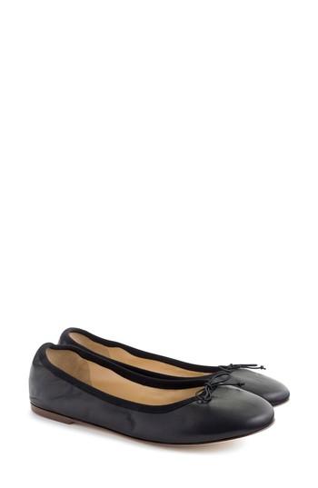 Women's J.crew Evie Ballet Flat M - Black