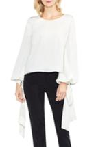 Women's Vince Camuto Tie Cuff Bubble Sleeve Blouse, Size - White