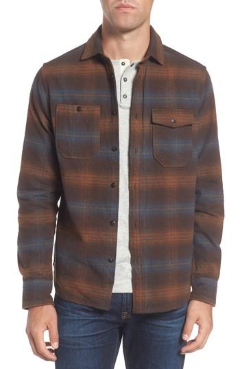 Men's Jeremiah Canyon Plaid Brushed Twill Shirt, Size - Brown