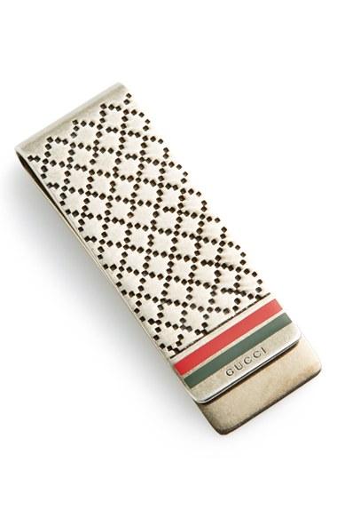 Men's Gucci 'diamantissima' Silver Money Clip -