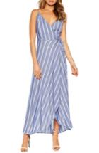 Women's Bardot Raelyn Stripe Wrap Dress - Blue