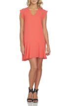 Women's 1.state Flounce Hem Shift Dress, Size - Coral