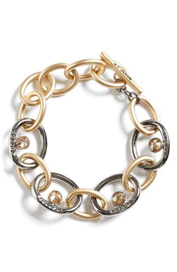Women's St. John Collection Swarovski Crystal & Metal Chain Bracelet
