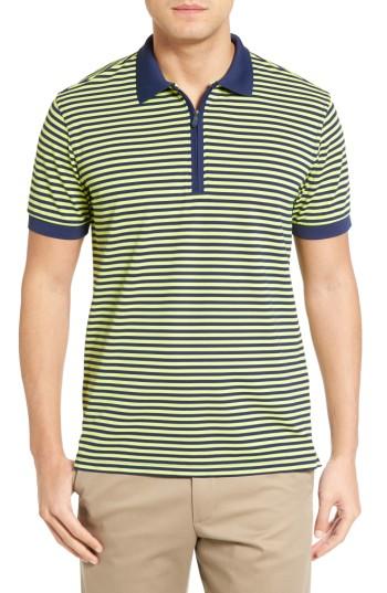 Men's Bobby Jones Tech Stripe Pique Polo, Size - Blue