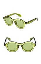 Women's Celine 47mm Round Sunglasses - Green