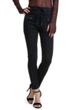 Women's Afrm Alden Lace-up Skinny Jeans - Red