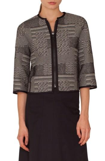 Women's Akris Punto Graphic Jacquard Jacket - Grey