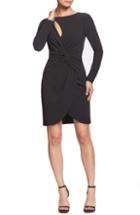 Women's Dress The Population Coby Twisted Faux Wrap Cocktail Dress, Size - Black