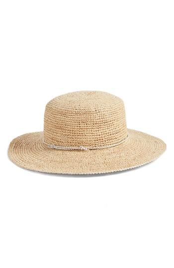 Women's Caslon Packable Raffia Hat -